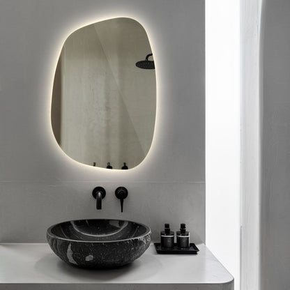 Stort LED-spejl 91 x 66 cm Neutralt lys Badeværelse