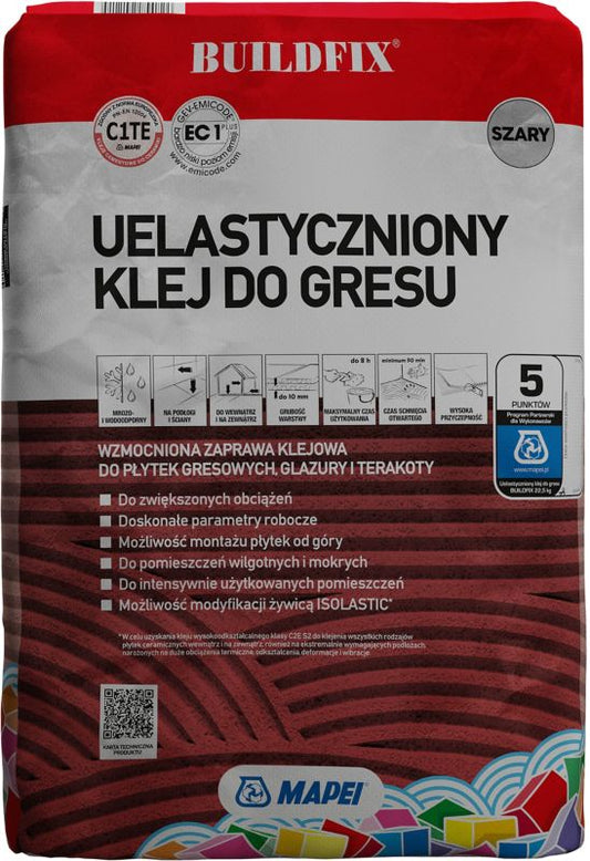 Elastisk fliseklæber Buildfix til klinker 22,5 kg