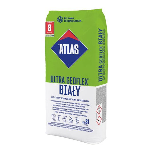 Atlas Geoflex Ultra hvid fliseklæber 22,5 kg