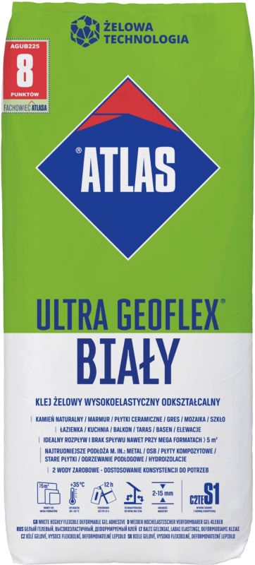 Atlas Geoflex Ultra hvid fliseklæber 22,5 kg