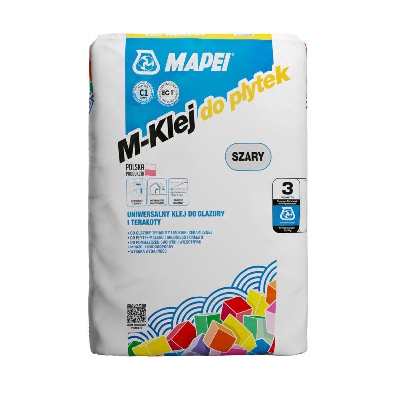 Fliseklæb 22,5 kg Grå