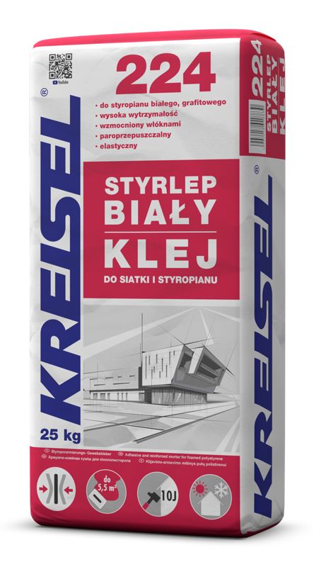 Klæbemørtel til Facadeisolering Styrlep 25 kg Hvid