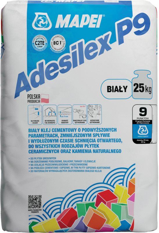 Mapei Adesilex P9 fleksibelt hvidt fliseklæb 25 kg