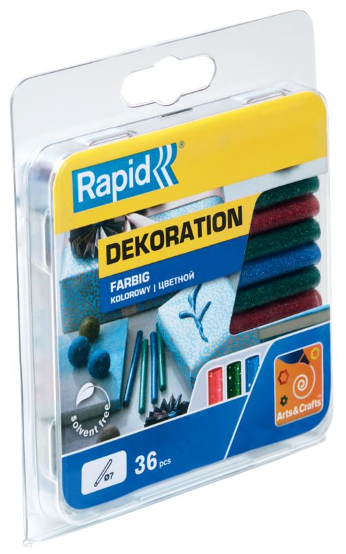 Rapid farvet glitterlim 115 g, 7 mm diameter, mix 2