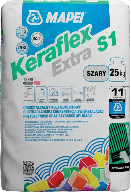 Mapei Keraflex Ext S1 grå lim 25 kg