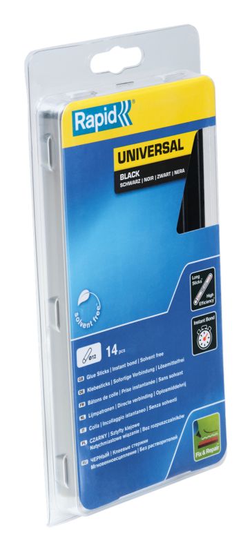 Rapid universallim 250 g, 12 mm diameter, sort