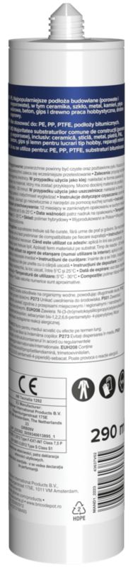 Volden transparent tætningslim 290 ml