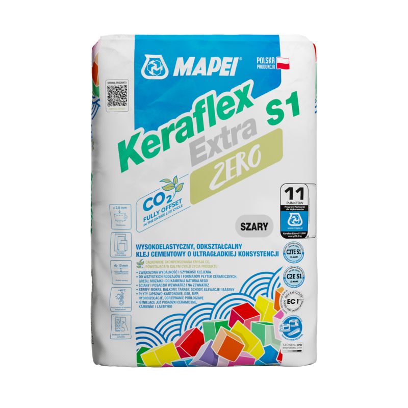 Fliseklæb Keraflex Extra S1 Zero 22,5 kg Grå
