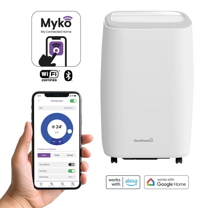GoodHome 9000 BTU Myko smart monoblok klimaanlæg