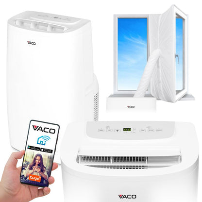 Bærbar 3-i-1 klimaanlæg med WiFi VACO 16000BTU - 1 stk