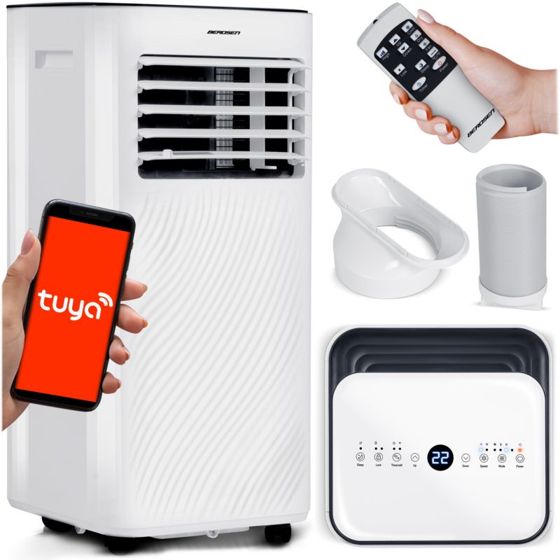 Berdsen BD-582 bærbar klimaanlæg og affugter 2,6 kW 24 l/24 t 9000 BTU WiFi 1 stk.