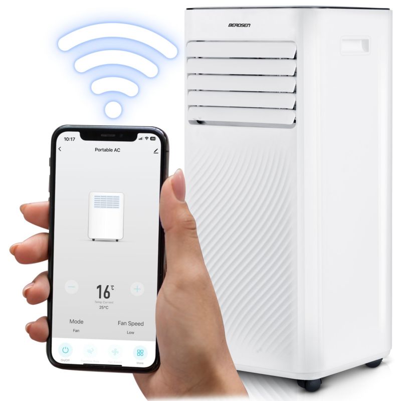 Berdsen BD-582 bærbar klimaanlæg og affugter 2,6 kW 24 l/24 t 9000 BTU WiFi 1 stk.