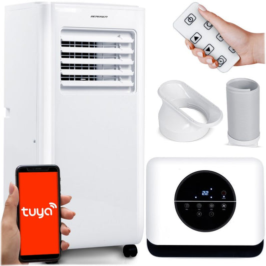 Berdsen bærbar klimaanlæg med affugter 26 l/24 t WiFi Tuya Smart 10000 BTU 1 stk.