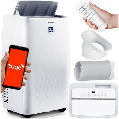 Berdsen bærbar aircondition med affugter og varmefunktion 4 kW 34 l/24 t 14000 BTU WiFi 1 stk.