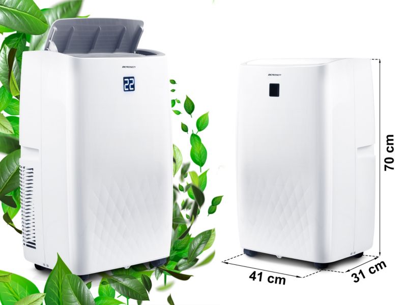 Berdsen bærbar aircondition med affugter og varmefunktion 4 kW 34 l/24 t 14000 BTU WiFi 1 stk.