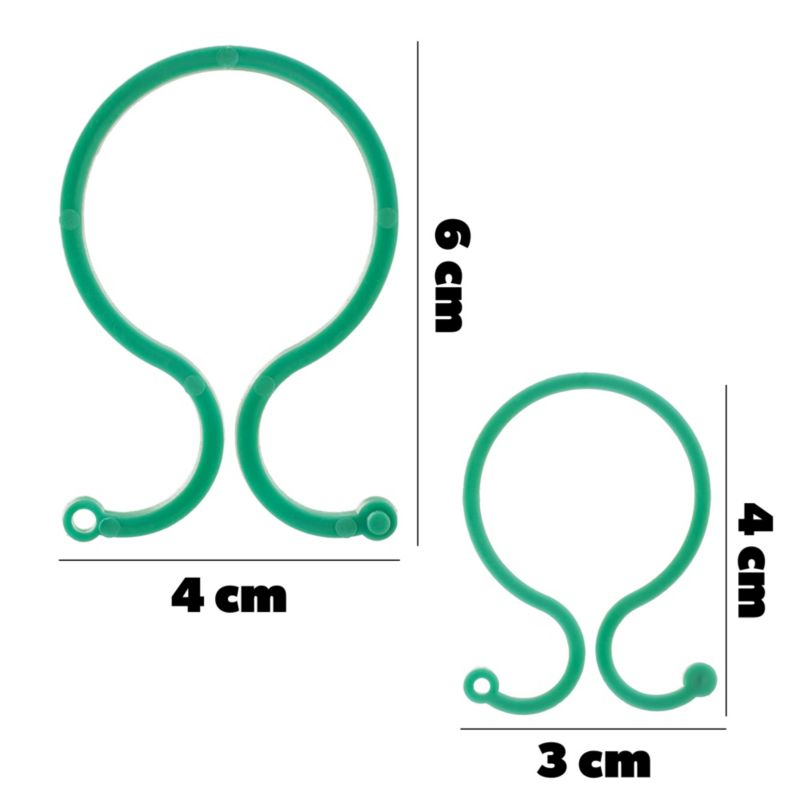 Kadax planteclips til fastgørelse af tomatstængler og skud 3 cm / 4 cm, 40 stk