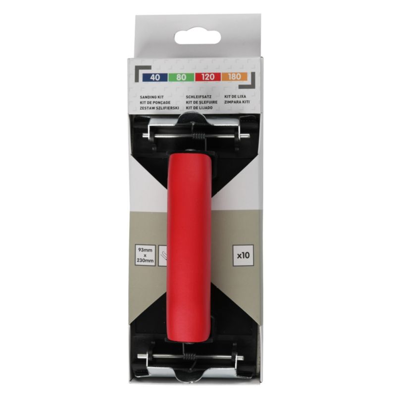 Slibeblok 93 x 230 mm med 10 papirindsatser