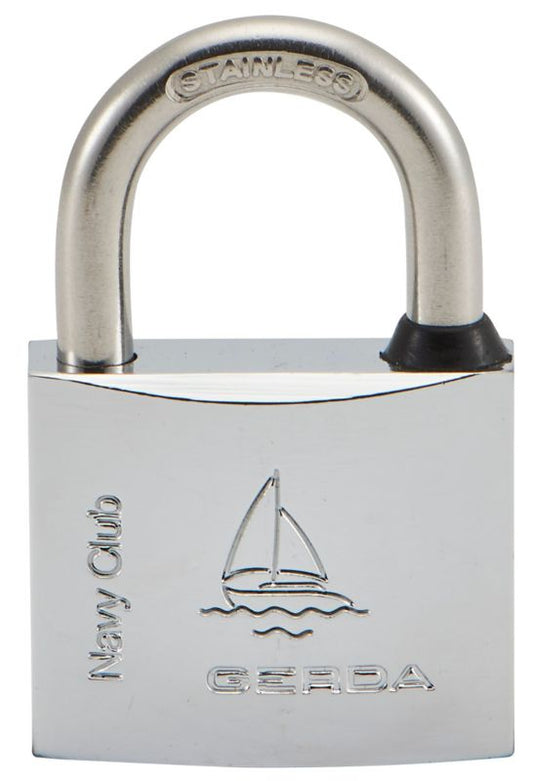 Gerda hængelås med bøjle 40 mm i rustfrit stål