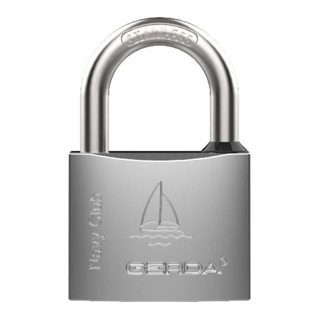 Gerda hængelås med bøjle 50 mm i rustfrit stål