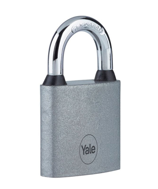 Yale hængelås med bøjle 50 mm i støbejern, sølv