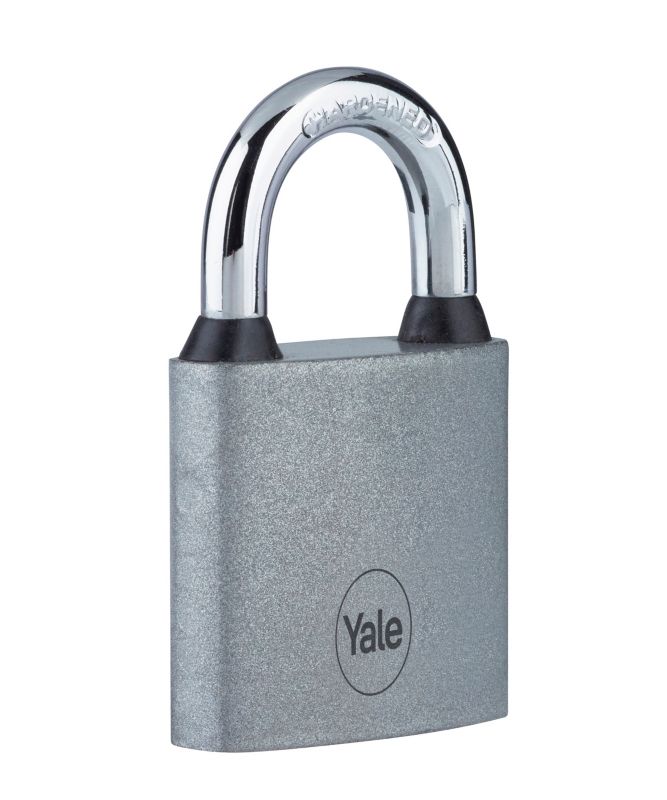 Yale hængelås med bøjle 60 mm i støbejern, sølv