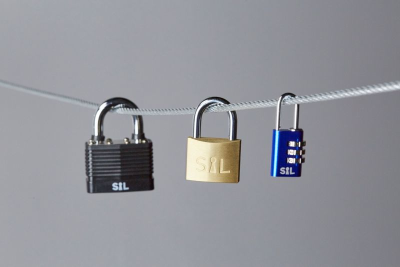 Smith & Locke kombinationslås i aluminium 21 mm blå