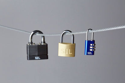 Smith & Locke kombinationslås i aluminium 21 mm blå