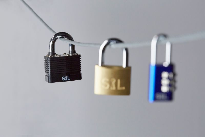 Smith & Locke kombinationslås i aluminium 21 mm blå