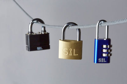 Smith & Locke kombinationslås i aluminium 21 mm blå