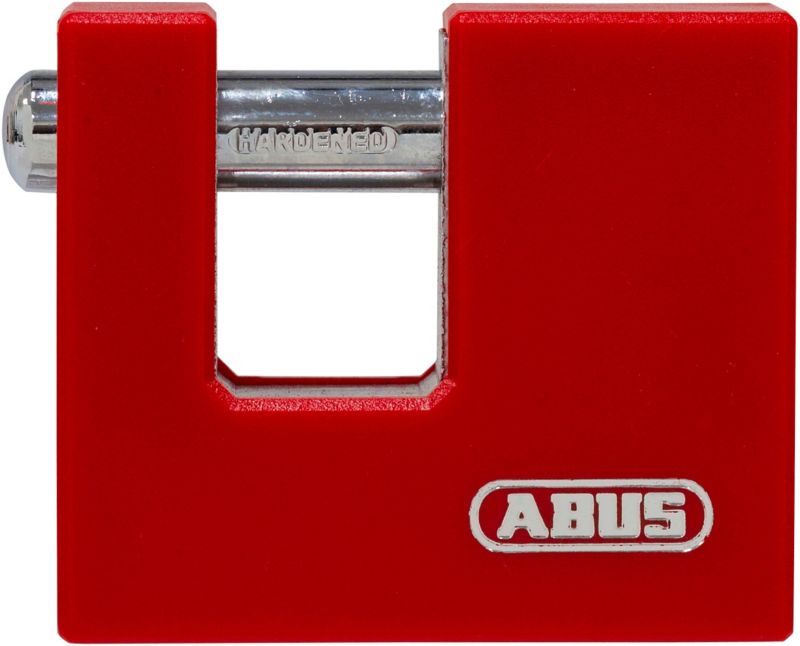 Stålstiftlåse Abus 80 mm rød
