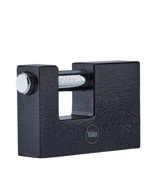 Yale 75 mm sort støbejernslås med stift