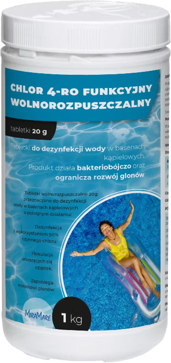 Klor Langsomtklorerende Tabletter 20 g 1 kg