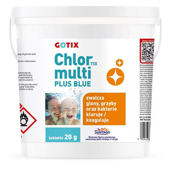 Klor Pooltabletter Chlortix Multi Blue 20 g 3 kg Blå