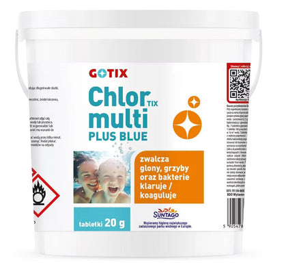 Klor Pooltabletter Chlortix Multi Blue 20 g 3 kg Blå