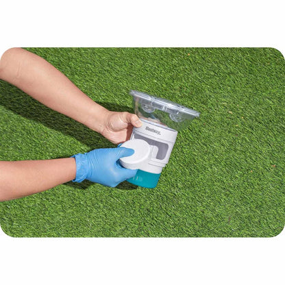 Klordispenser Flydende 18x18x21,5 cm med Solcelle LED Hvid