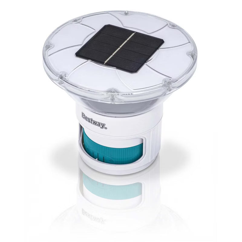 Klordispenser Flydende 18x18x21,5 cm med Solcelle LED Hvid