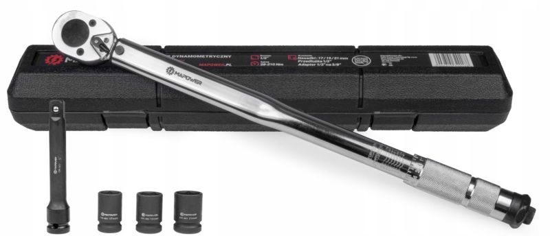 Momentnøgle MAPOWER 1/2 28-210 Nm CrV 1 sæt