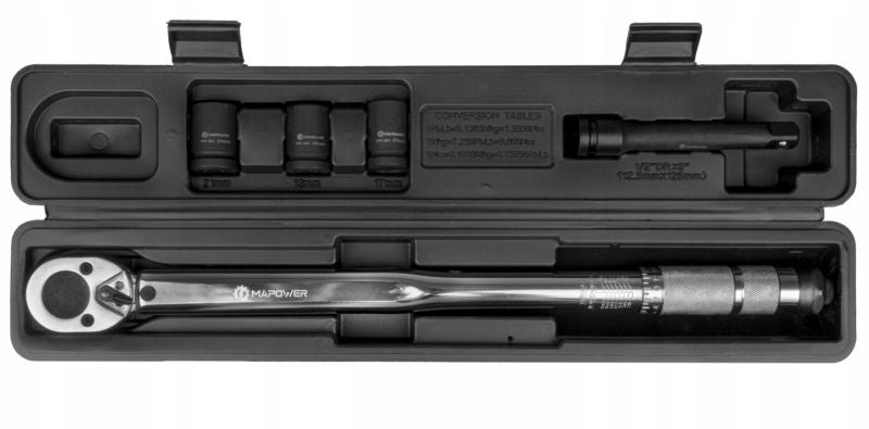 Momentnøgle MAPOWER 1/2 28-210 Nm CrV 1 sæt