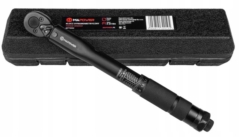 Momentnøgle MAPOWER 1/4 2-24 Nm CRV 1 sæt