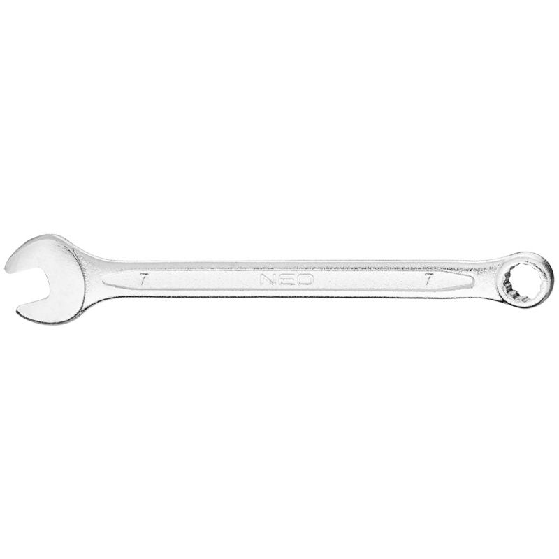 Fladskaftet ring- og skruenøgle NEO TOOLS 7 x 110 mm, 1 stk.