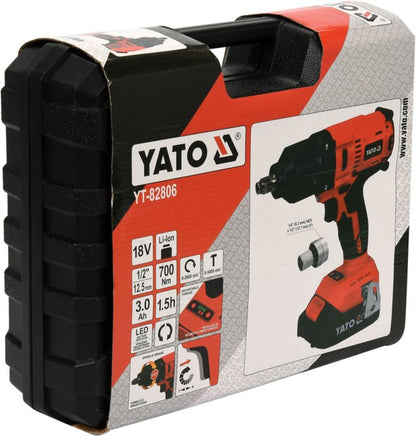 Yato 18 V børsteløs slagnøgle 1/2" 700 Nm