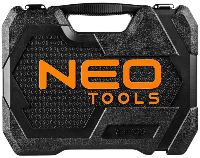 NEO TOOLS topnøglesæt 1/2" og 1/4", 73 dele, 1 sæt