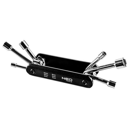 NEO TOOLS sekskantede topnøgler 5, 6, 8, 9, 10, 12 mm sølv 1 sæt