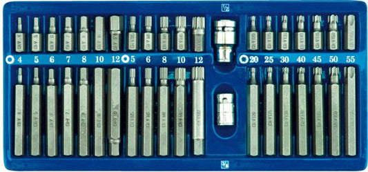 Vorel specialnøgler i metal med hex, torx og spline, 40 dele