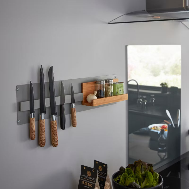 Knivmagnet Pecel 33,5 cm Grå