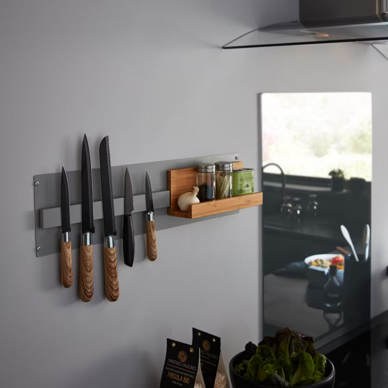 Knivmagnet Pecel 33,5 cm Grå