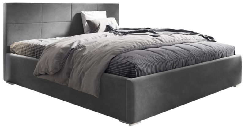 Seng 140x200 med madras og metalstel Bonni Matia Grå