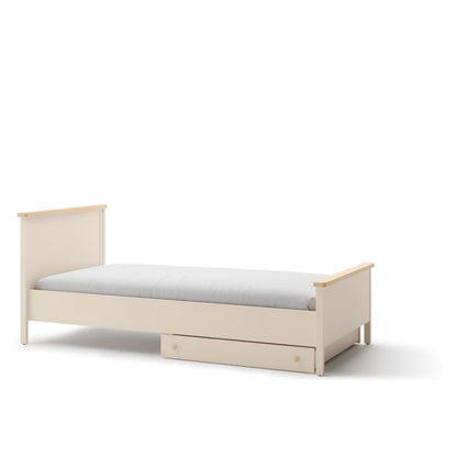 Seng Bettso Story 90 cm med Madras og 2 Skuffer Sandbeige