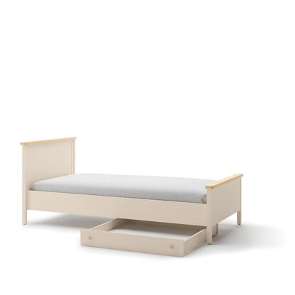 Seng Bettso Story 90 cm med Madras og 2 Skuffer Sandbeige