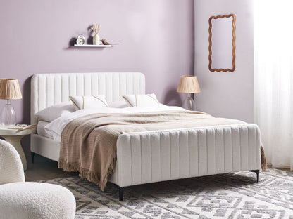 Senge Boucle Lunan 140x200 cm Hvid